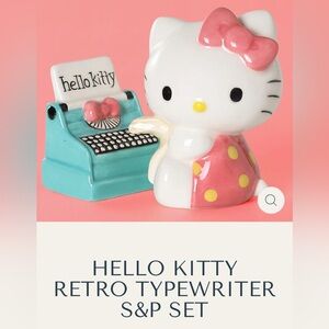 Hello Kitty Retro Typewriter S&P Set - Pink and Blue